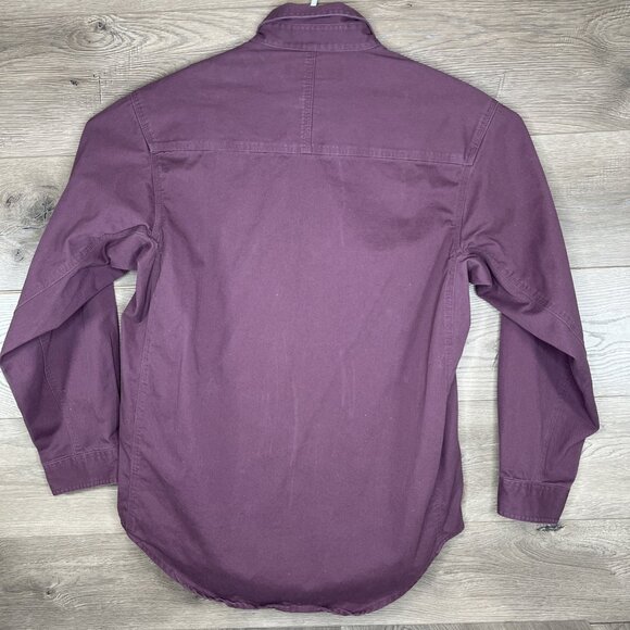 Wrangler Riggs Workwear Button Down Shirt Mens Large Button Up Pocket Purple - Picture 8 of 8